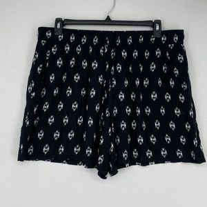 C. Wonder Cabana Shorts Black White Chevron Rayon